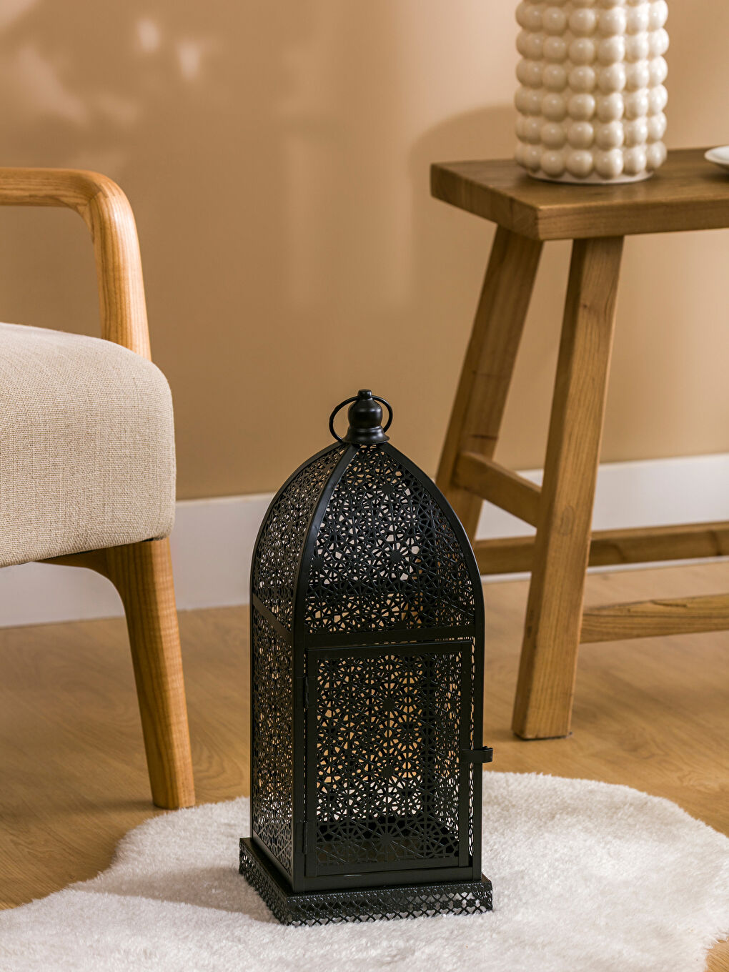 Siyah Metal Mumluk 41 cm-1