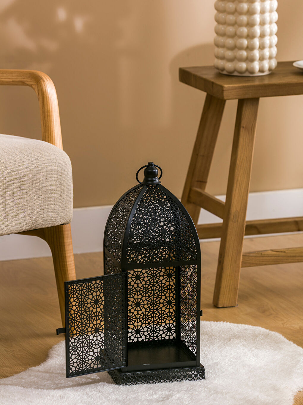 Siyah Metal Mumluk 41 cm-2