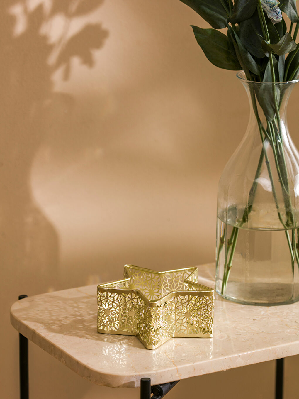 сары Декоративті шам салғыш-1