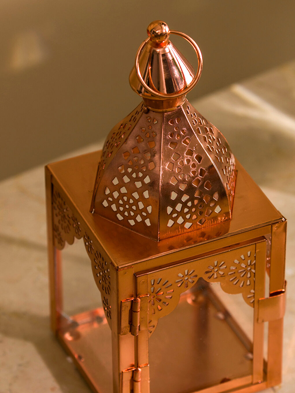 Sarı Fener Görünümlü Metal Mumluk 18 cm-3