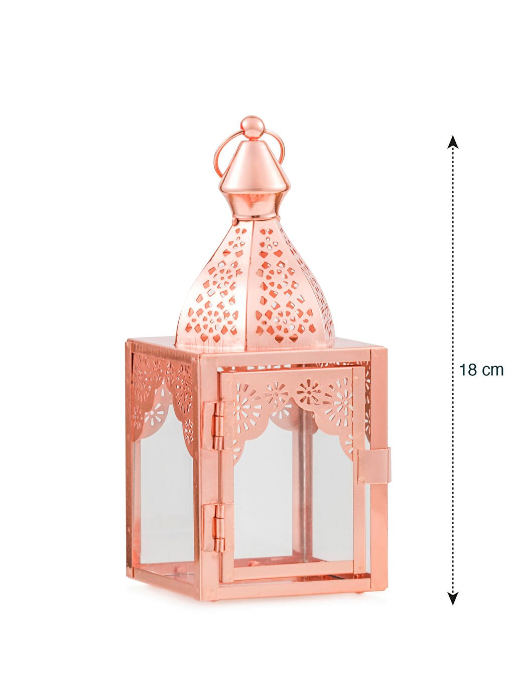 Sarı Fener Görünümlü Metal Mumluk 18 cm-4