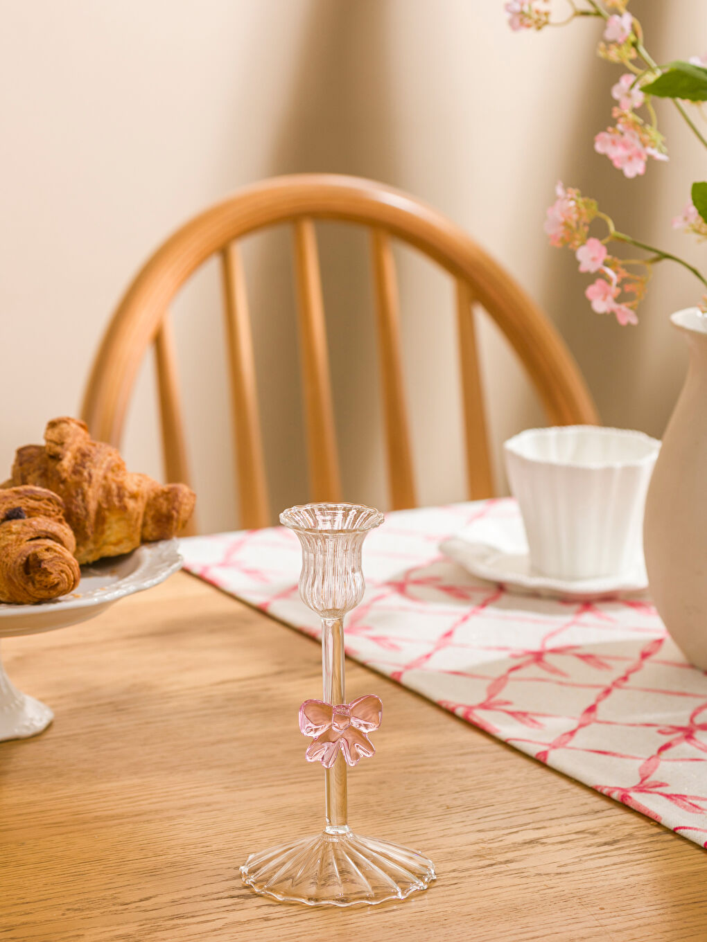 Renksiz Cam Mumluk 17 cm-1