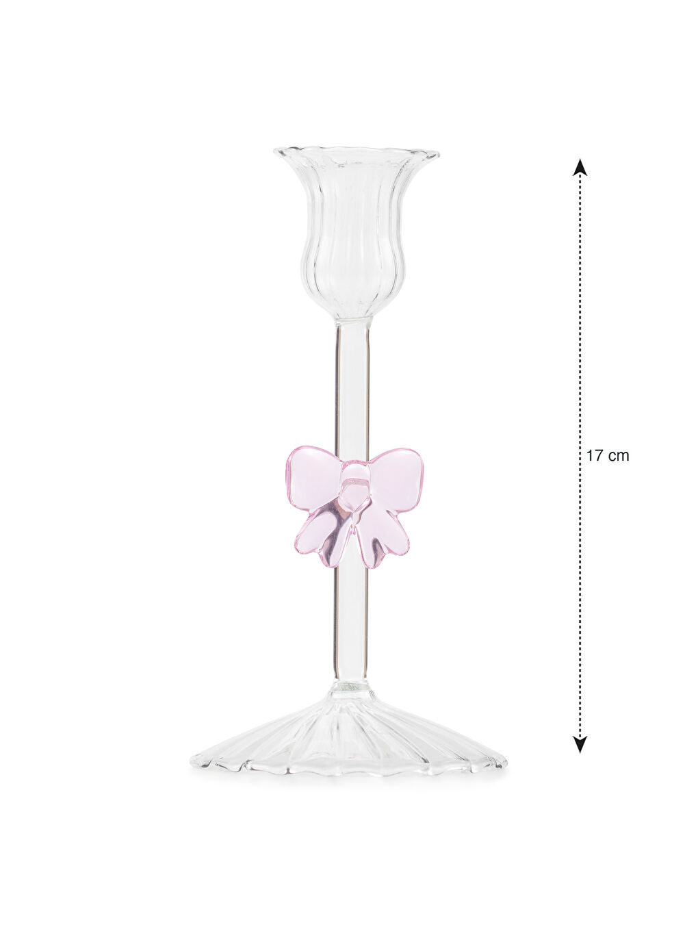 Renksiz Cam Mumluk 17 cm-4