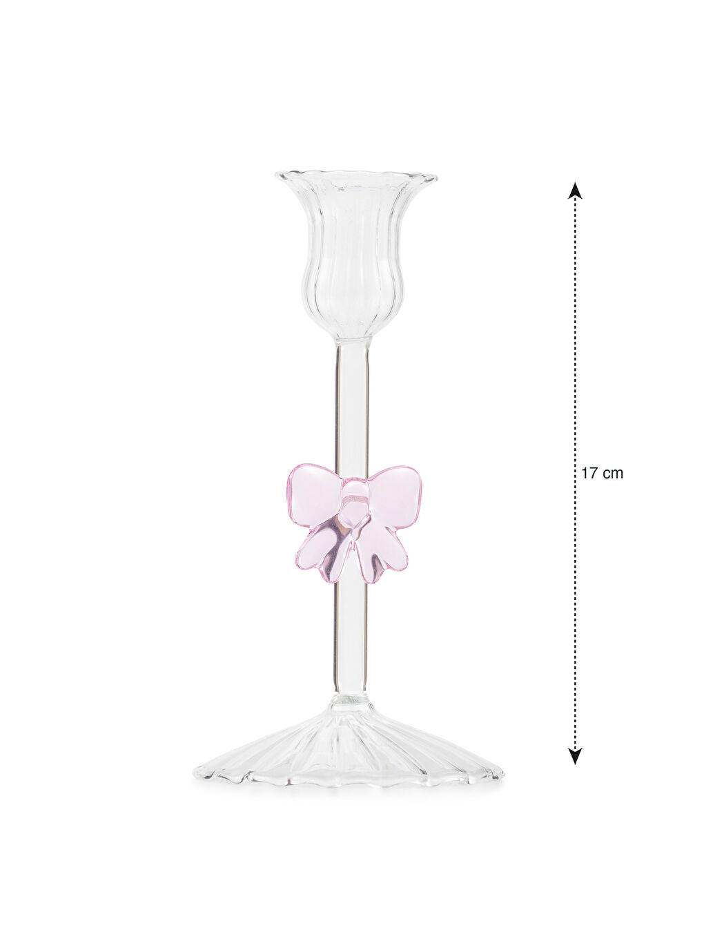 Стеклянный подсвечник 17 см-3