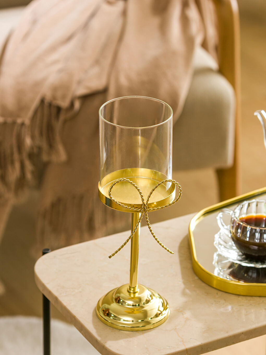 Dekorativni svećnjak sa postoljem 24 cm-1