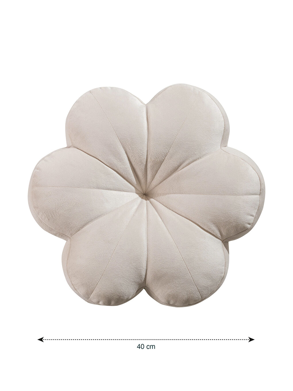 Bej Çiçek Görünümlü Kırlent 40 cm-2