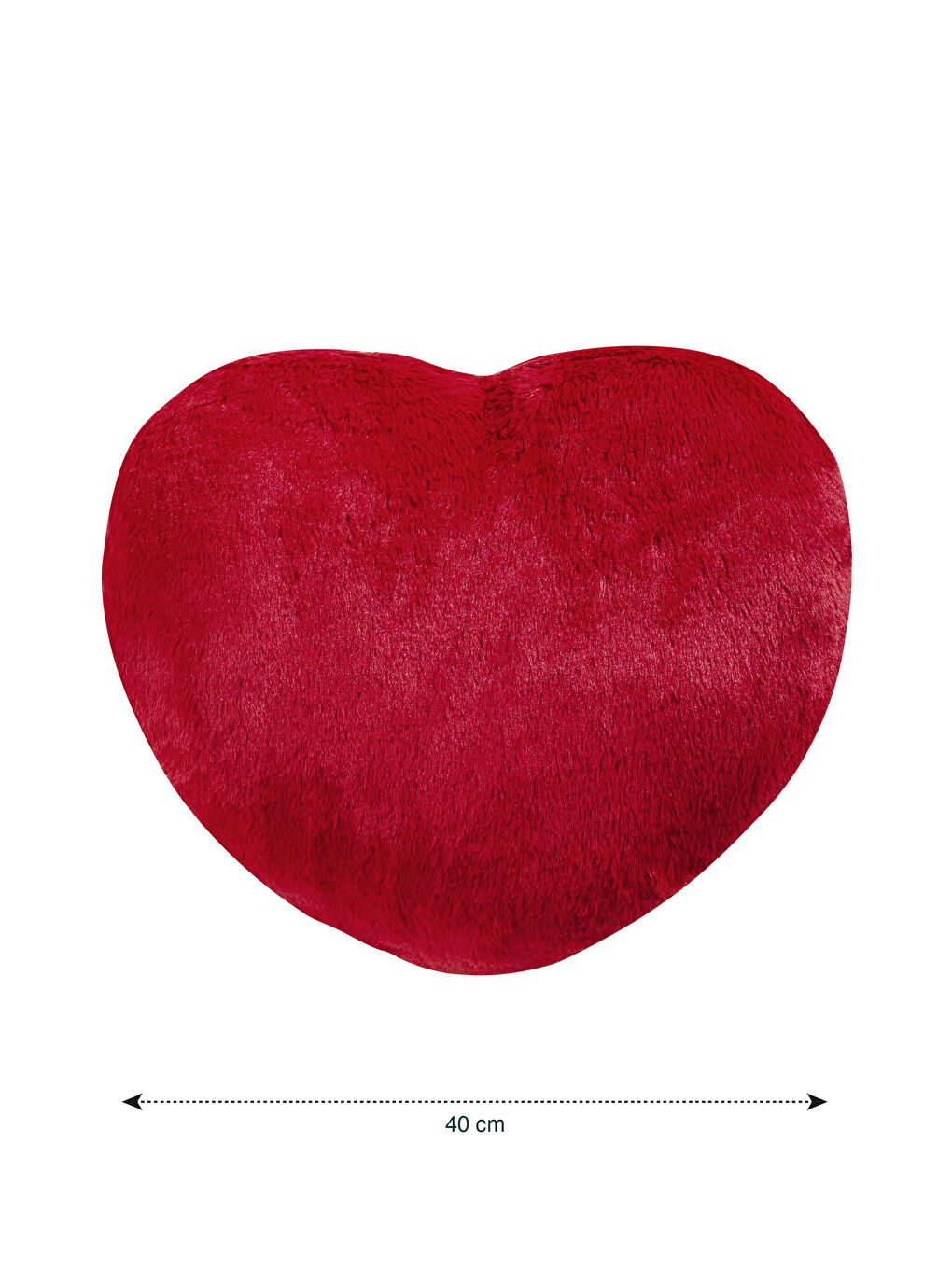 Kırmızı Kalp Figürlü Pelüş Kırlent 40 cm-2