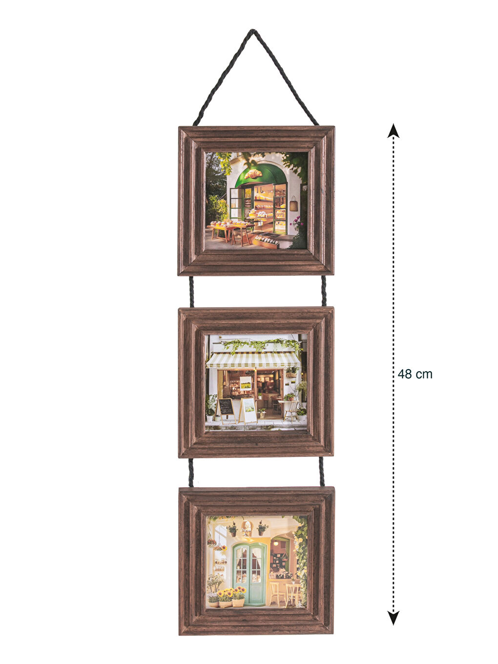 Karışık Asma İpli Ahşap Fotoğraf Çerçevesi 3'lü-4