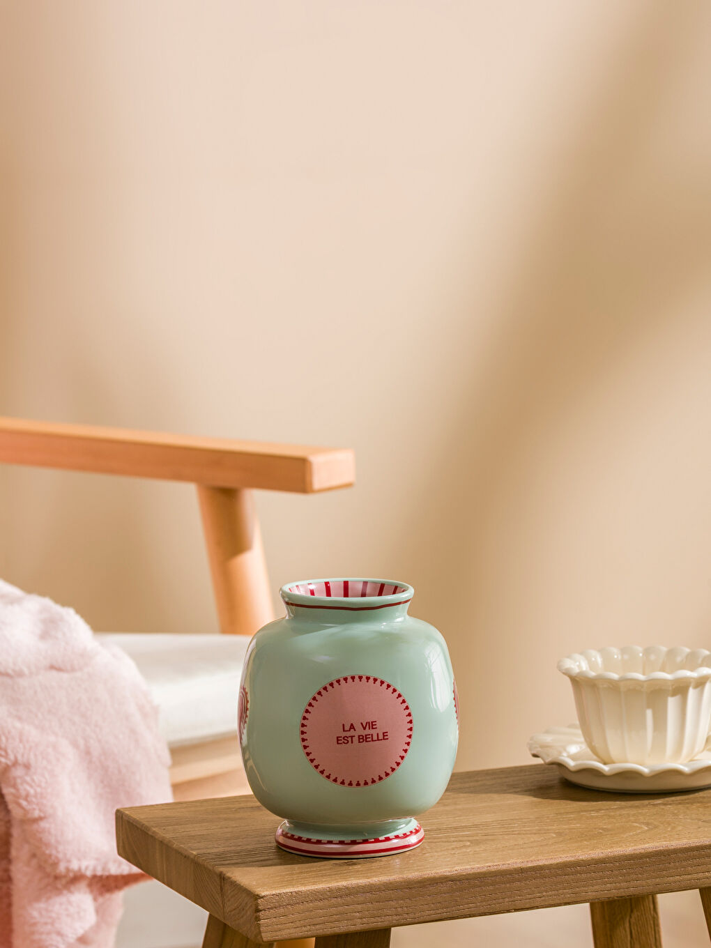 Karışık Baskılı Seramik Saksı 15 cm-1