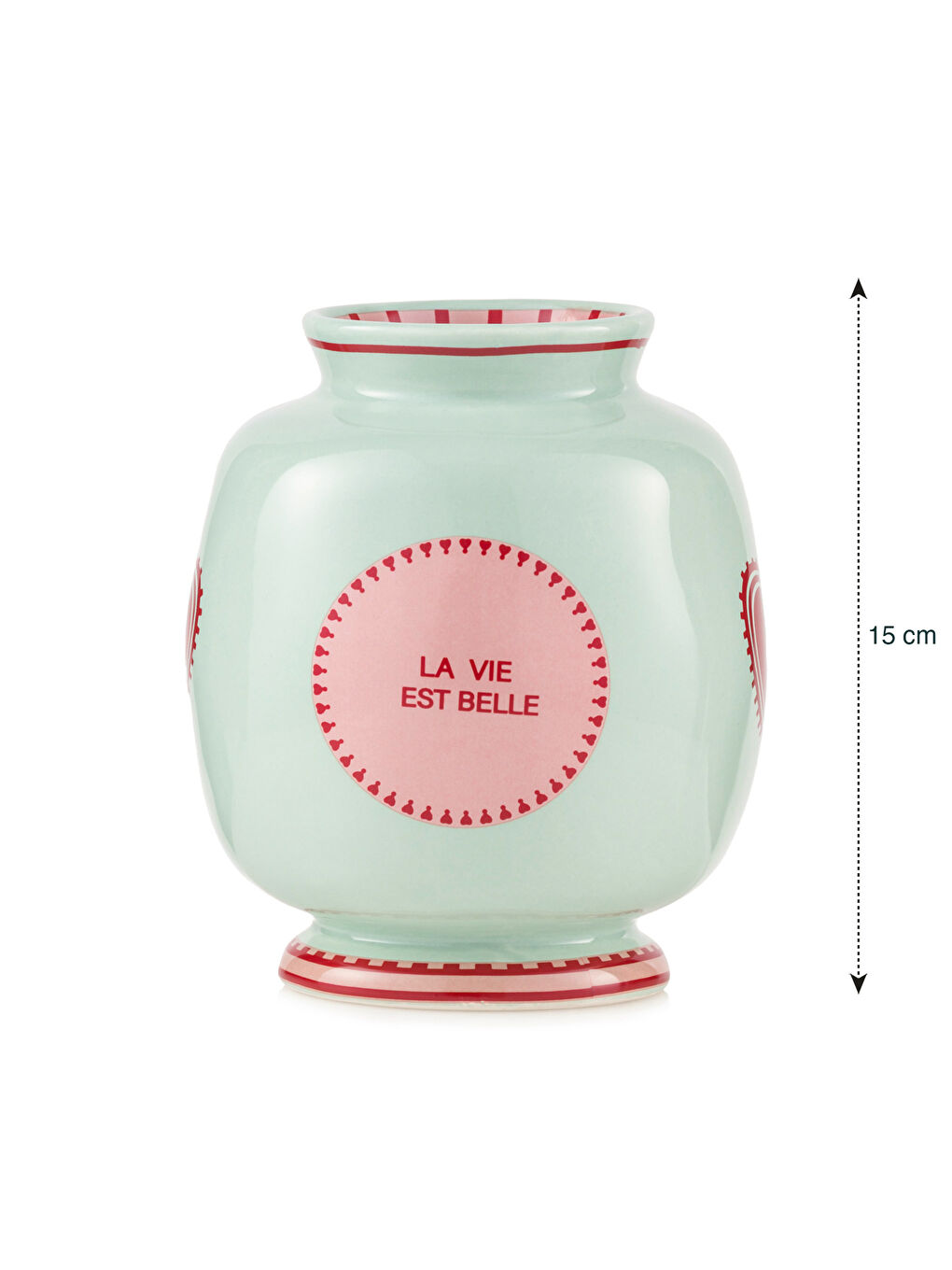 Karışık Baskılı Seramik Saksı 15 cm-3