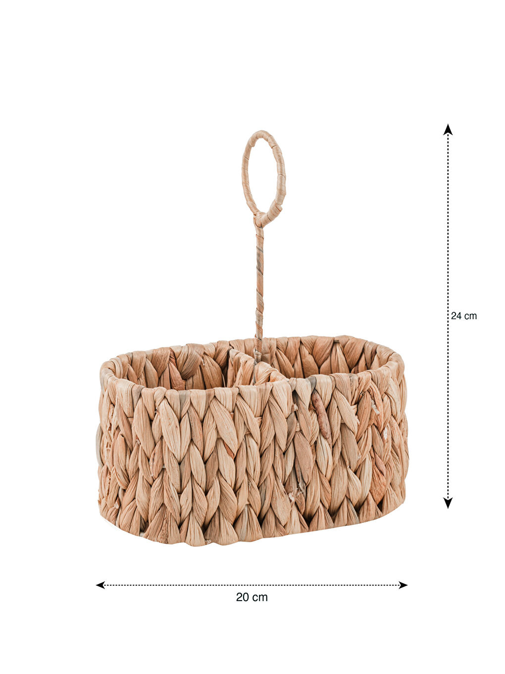 Kahverengi Hasır Mutfak Organizer Sepet 20 cm-3