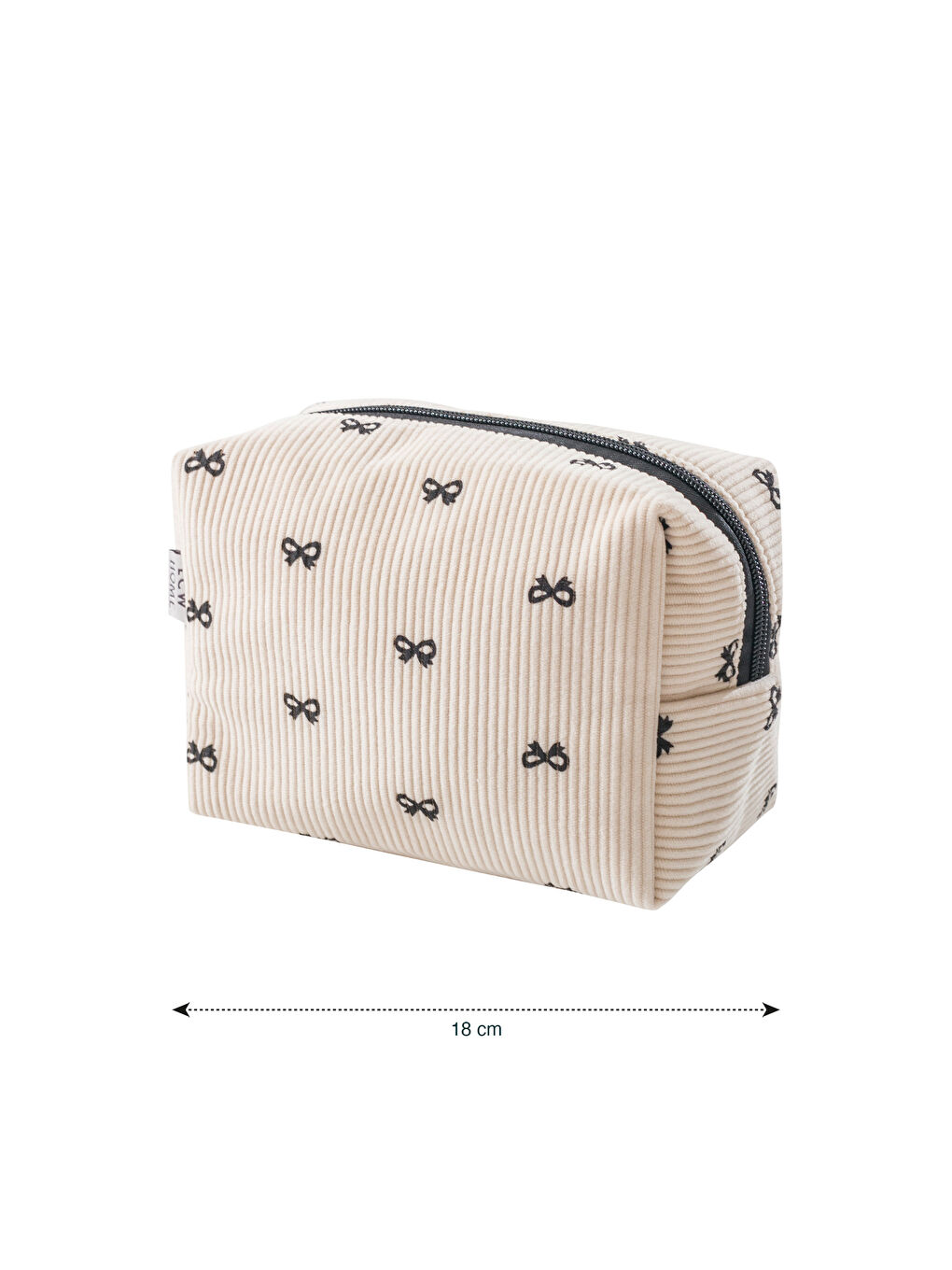 Fiyonk Desenli Makyaj Çantası	-3