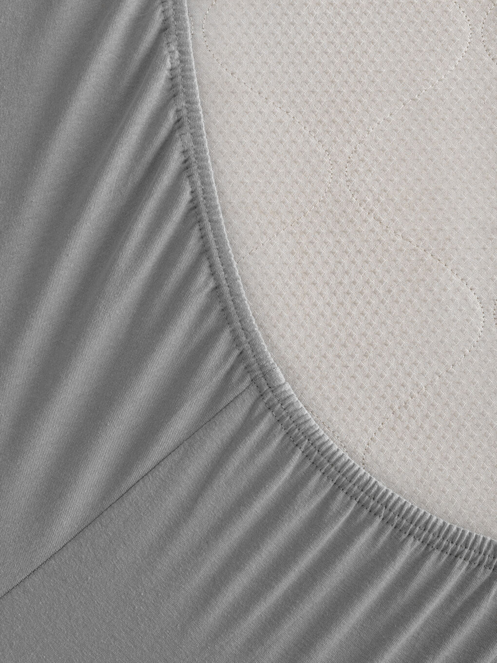 Gri Pamuklu Çift Kişilik Lastikli Çarşaf-3