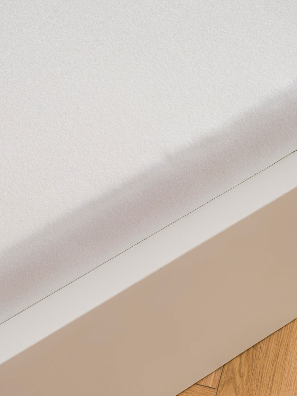 Bej Pamuklu Çift Kişilik Lastikli Çarşaf-1