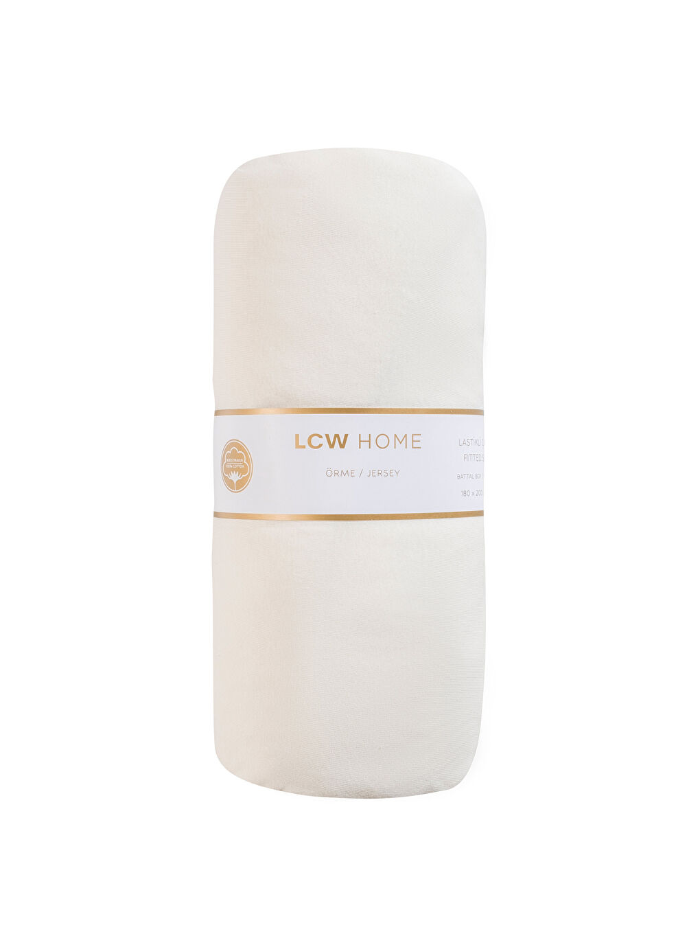 Bej Pamuklu Çift Kişilik Lastikli Çarşaf-4