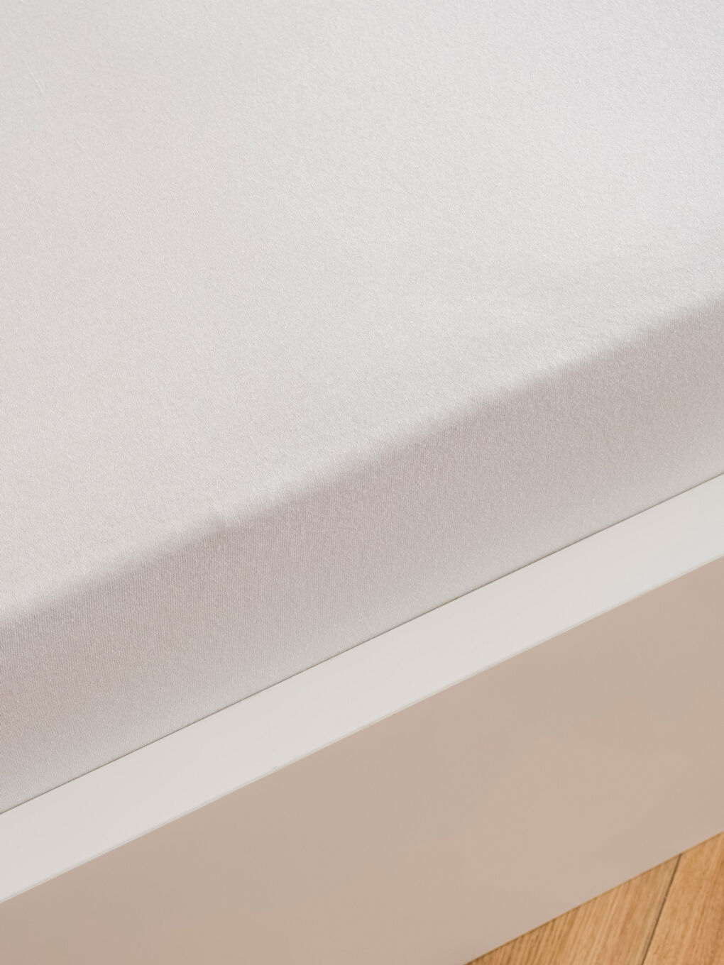 Ekru Tek Kişilik Lastikli Çarşaf-1