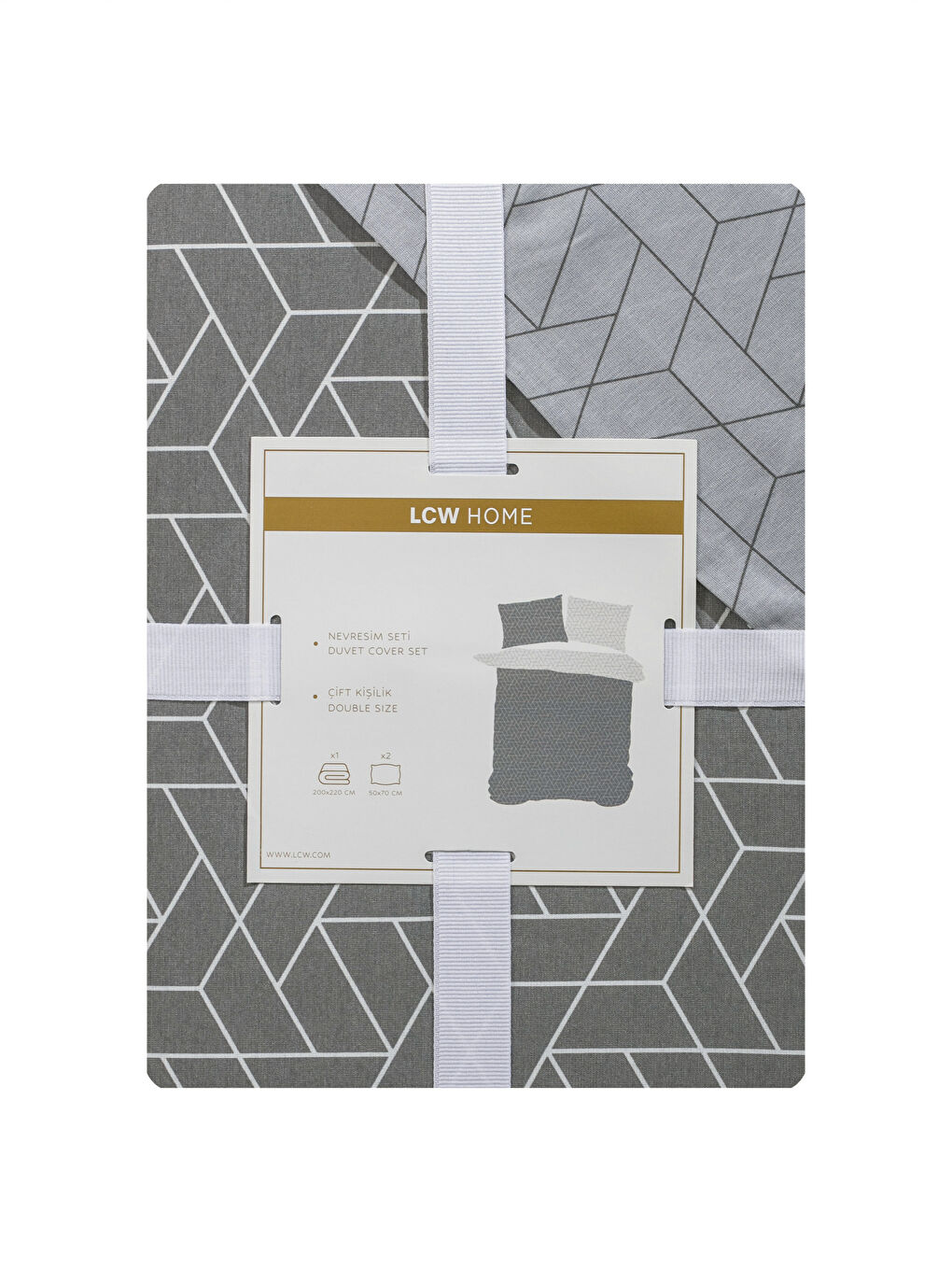 Geometrik Desenli Çift Kişilik Nevresim Seti-6