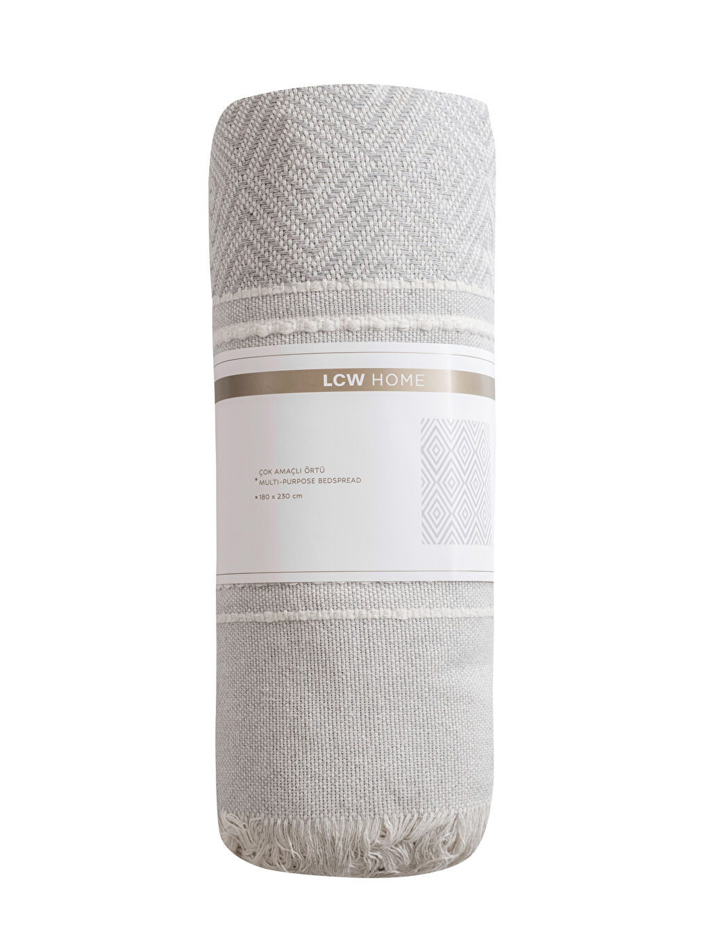 Gri Nakış Detaylı Koltuk Örtüsü 180x230 Cm-3