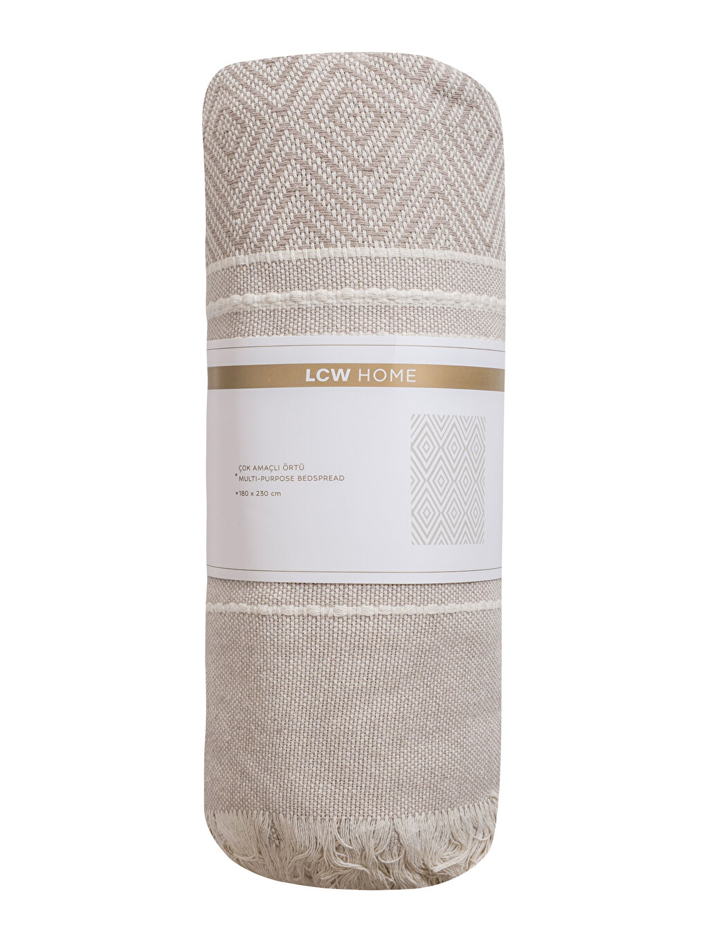 Bej Nakış Detaylı Koltuk Örtüsü 180x230 Cm-3