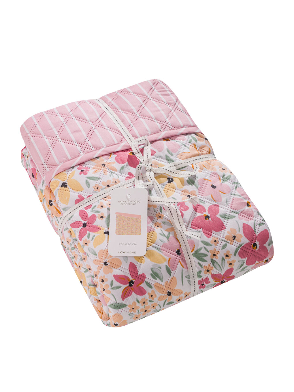 Karışık Çiçek Desenli Çift Kişilik Yatak Örtüsü -4
