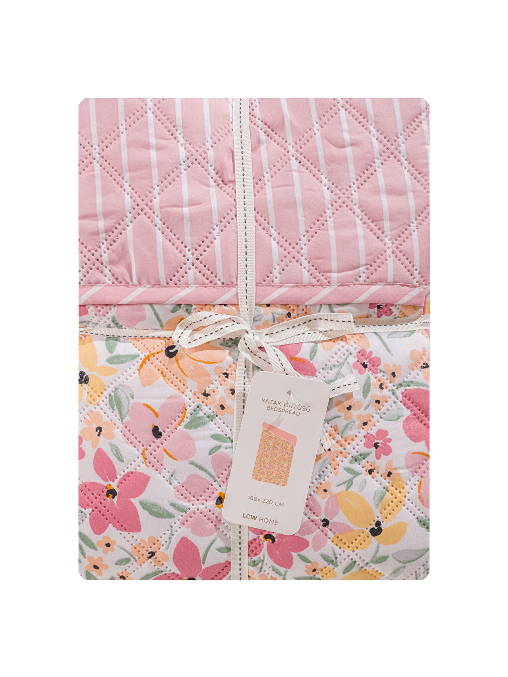 Karışık Çiçek Desenli Tek Kişilik Yatak Örtüsü-4