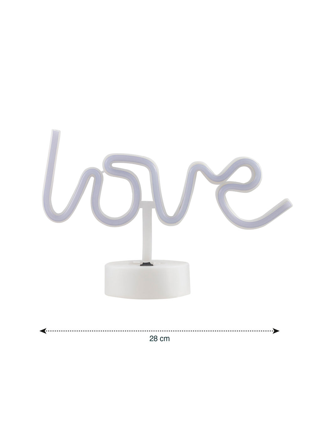 Pembe Love Yazı Figürlü Dekoratif Işık 28 cm-6