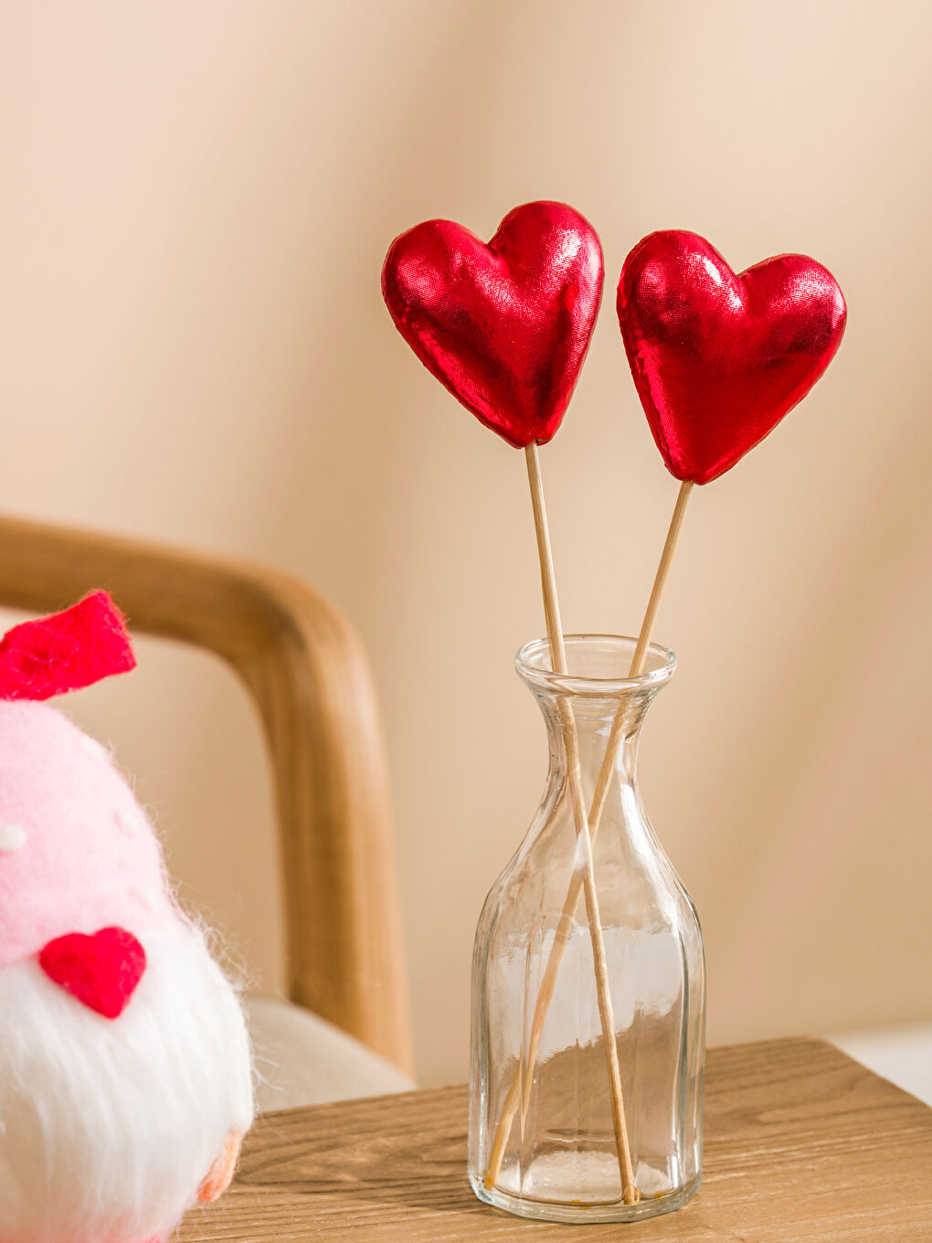 Karışık Kalp Figürlü Dekoratif Obje 2'li