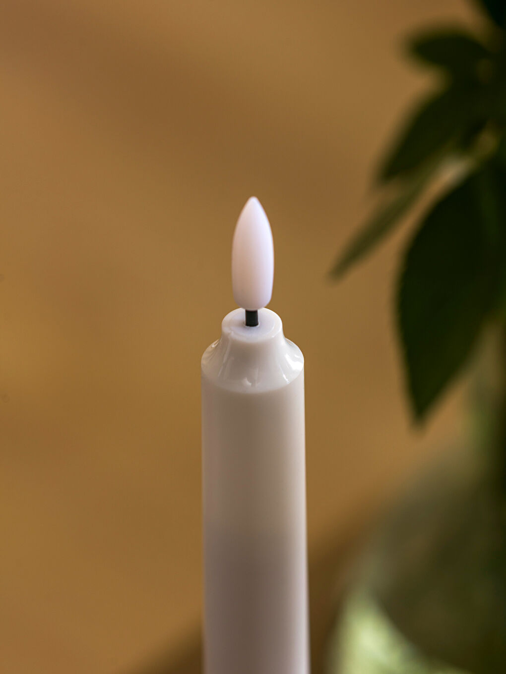 Beyaz Dekoratif Pilli Mum 2'li-2