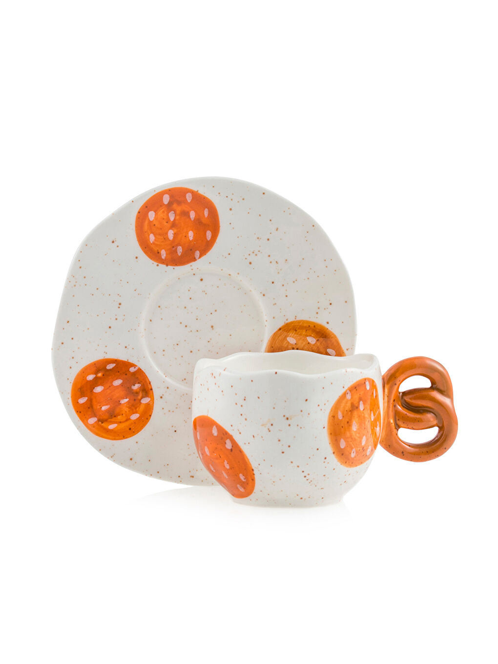 Karışık Baskılı 2 Kişilik Porselen Kahve Fincan Takımı 90 ml-4