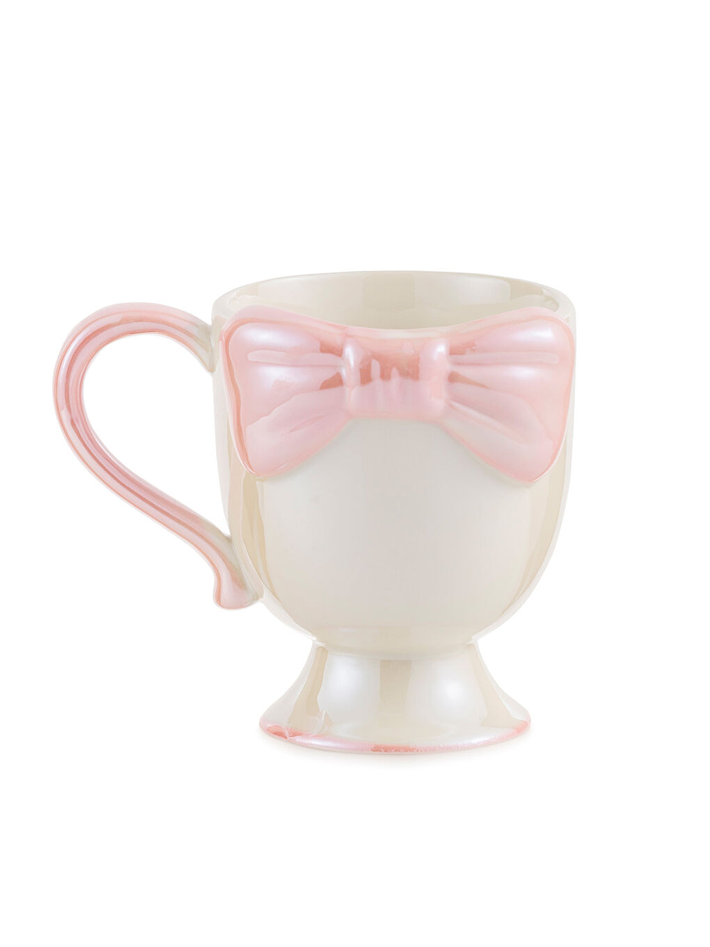 Beyaz Fiyonk Baskılı Seramik Kupa 300 ml-4