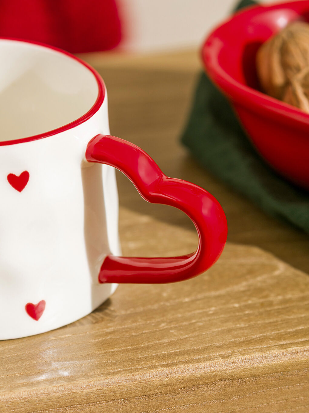 Karışık Kalp Baskılı Seramik Kupa 250 ml-2