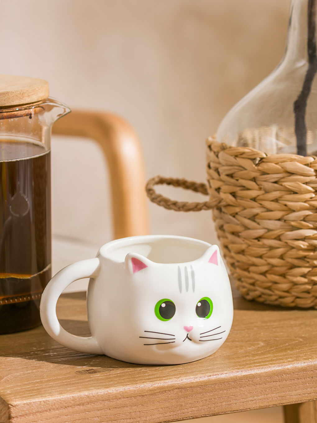 Karışık Kedi Figürlü Seramik Kupa 430 ml