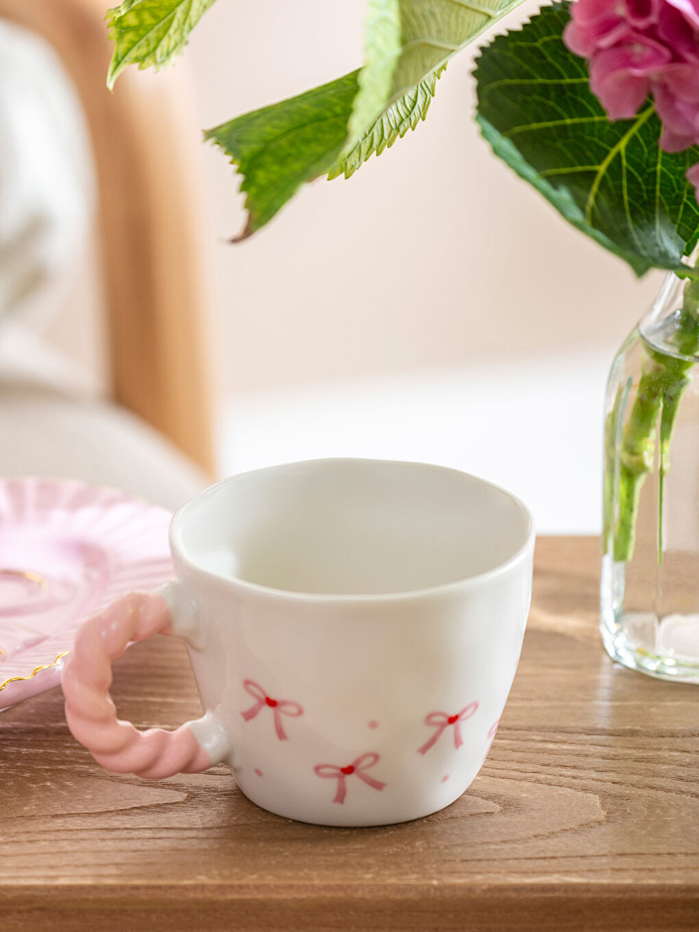 Karışık Fiyonk Baskılı Seramik Kupa 270 ml-1