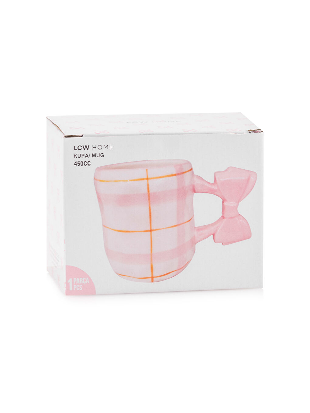 Pembe Fiyonk Baskılı Seramik Kupa 450 ml-3