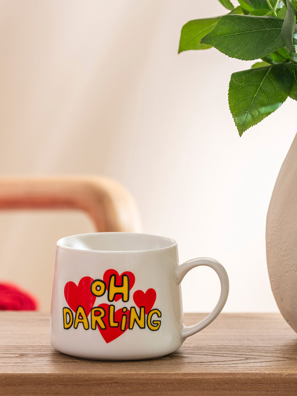 Karışık Yazı Baskılı Seramik Kupa 310 ml