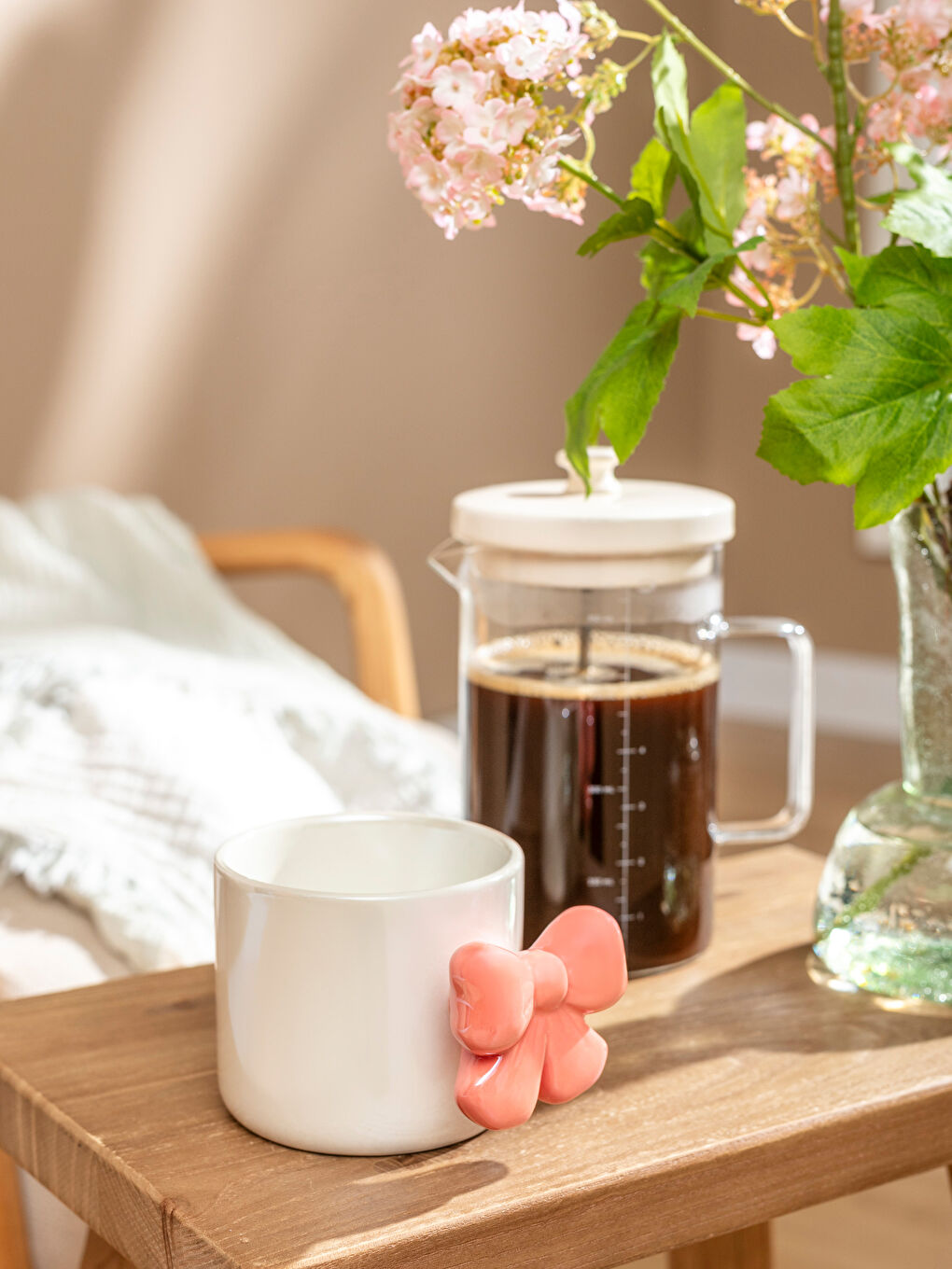 Karışık Fiyonk Baskılı Seramik Kupa 395 ml-1