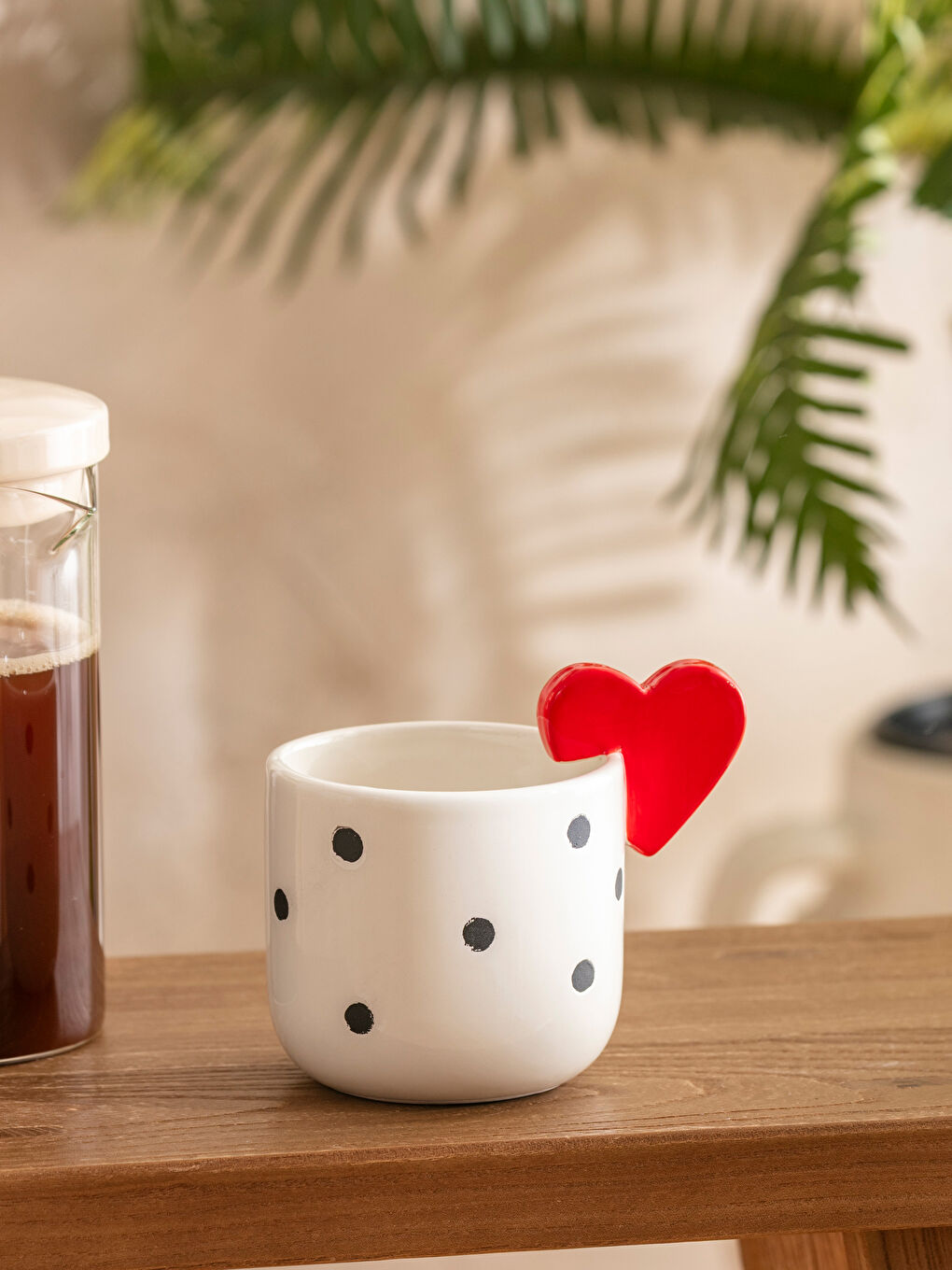Karışık Kalp Baskılı Seramik Kupa 295 ml