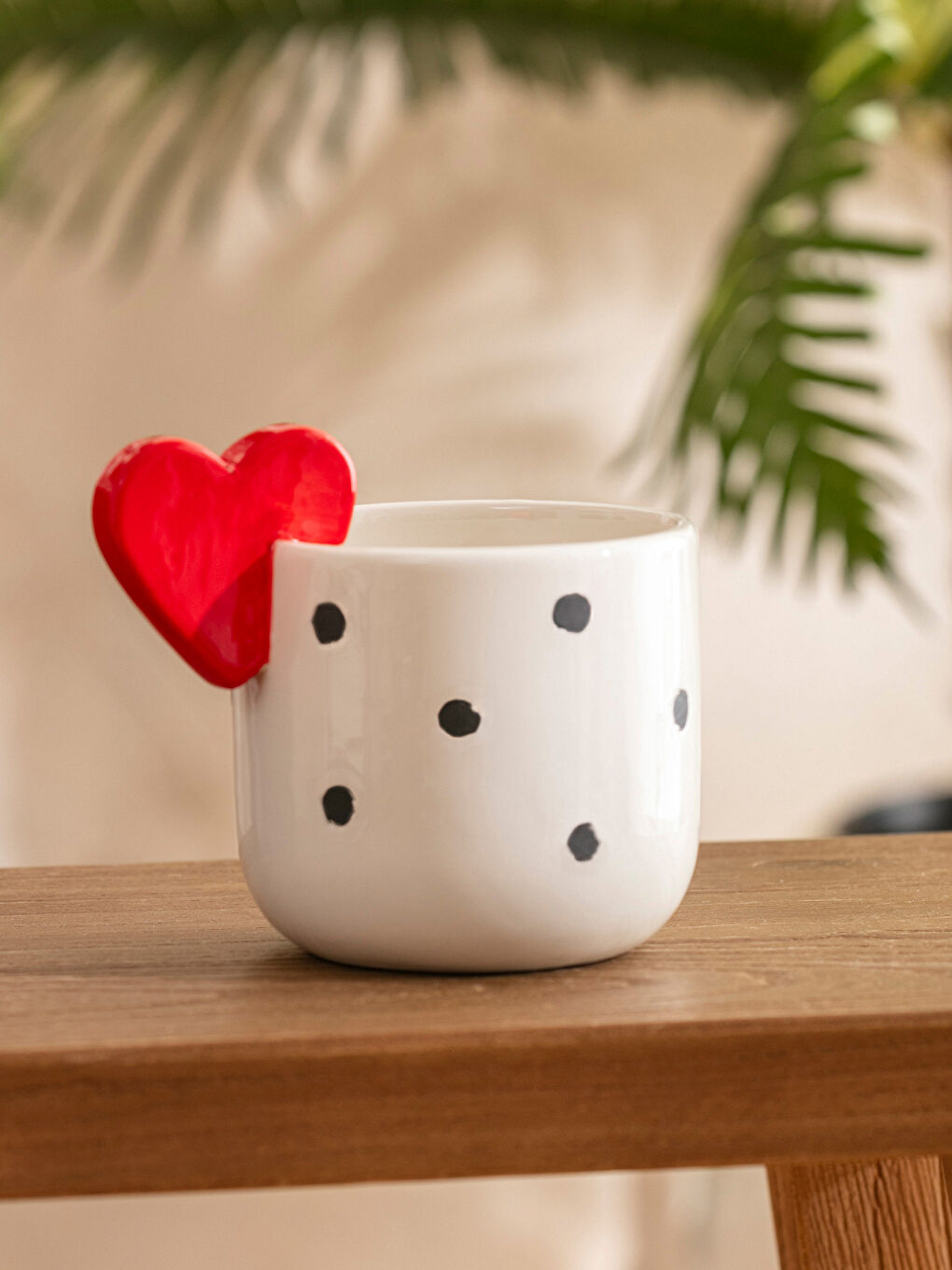 Karışık Kalp Baskılı Seramik Kupa 295 ml-1