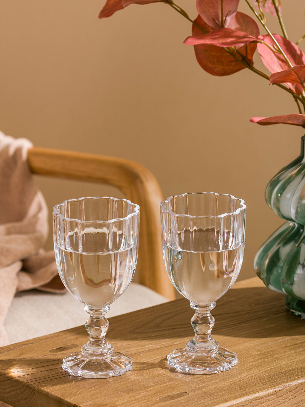 Renksiz Cam Su Bardağı 2'li 220 ml