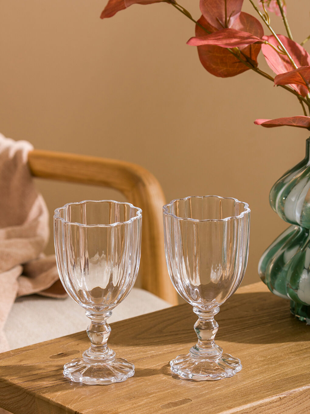 Renksiz Cam Su Bardağı 2'li 220 ml-1