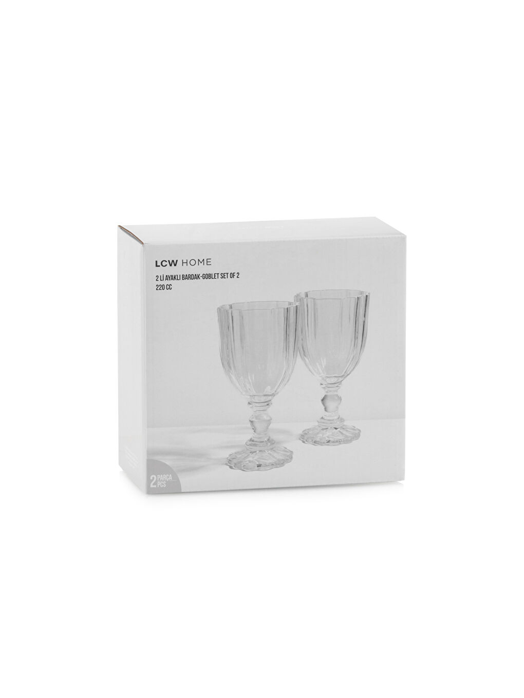 Renksiz Cam Su Bardağı 2'li 220 ml-3