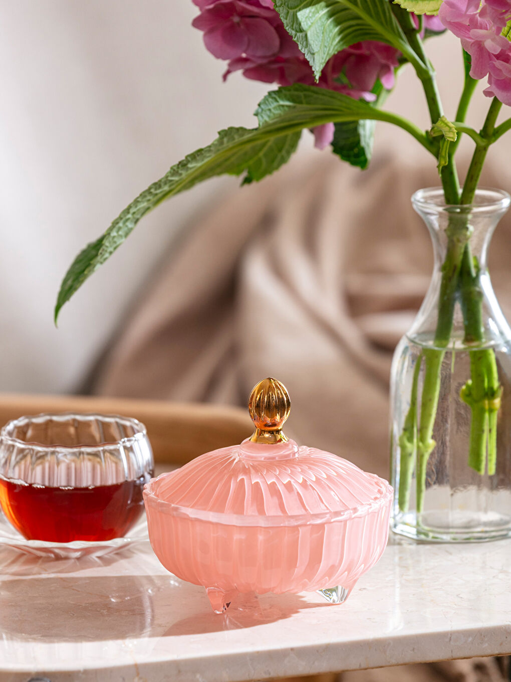 Стеклянная сахарница 11 см