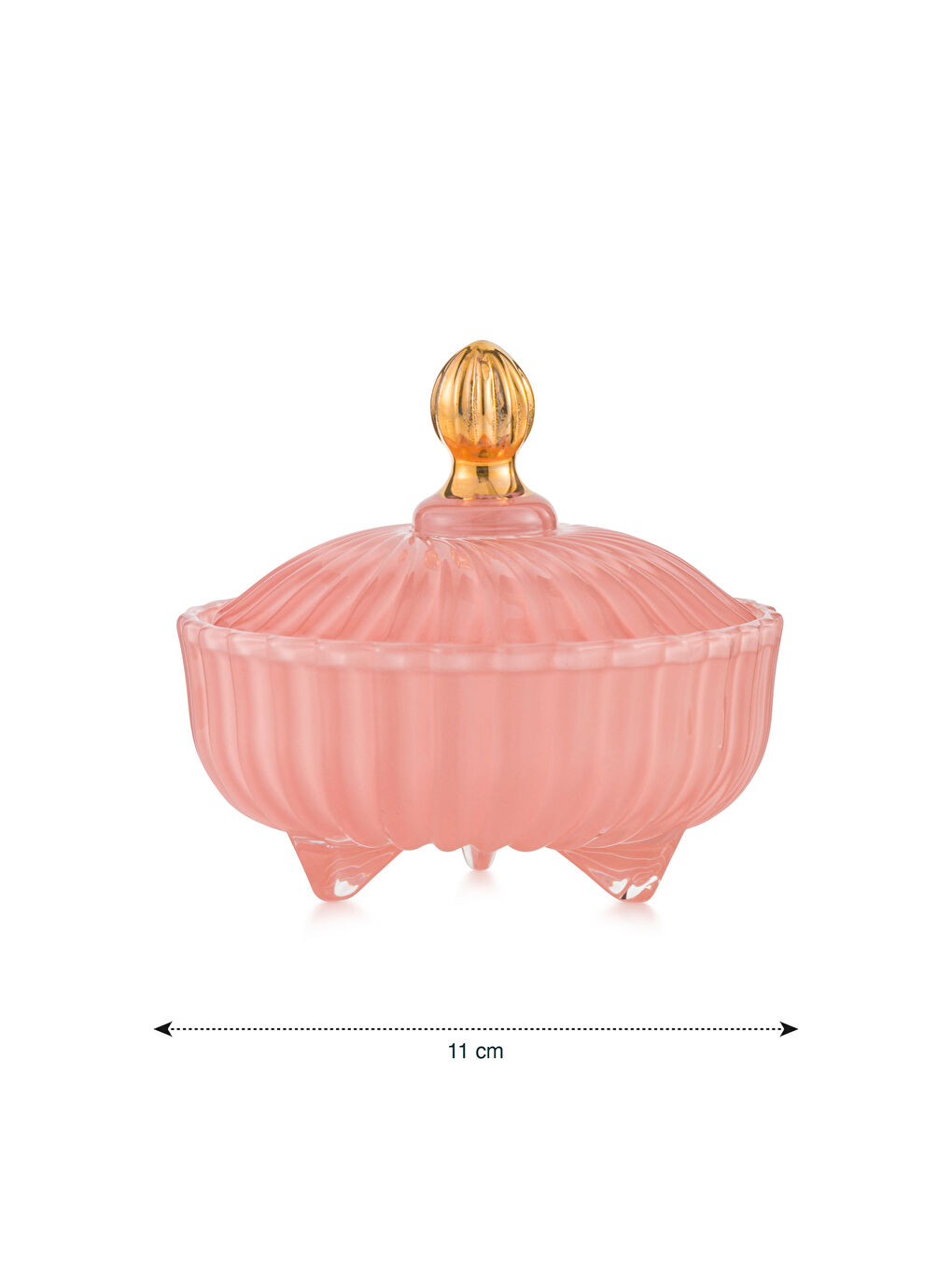 Стеклянная сахарница 11 см-4