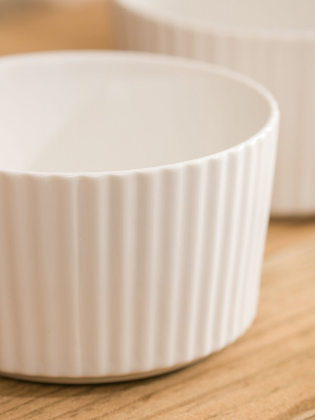 Ekru Düz Porselen Kase 2'li 11.8 cm-2