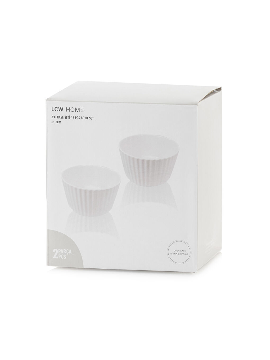 Ekru Düz Porselen Kase 2'li 11.8 cm-3