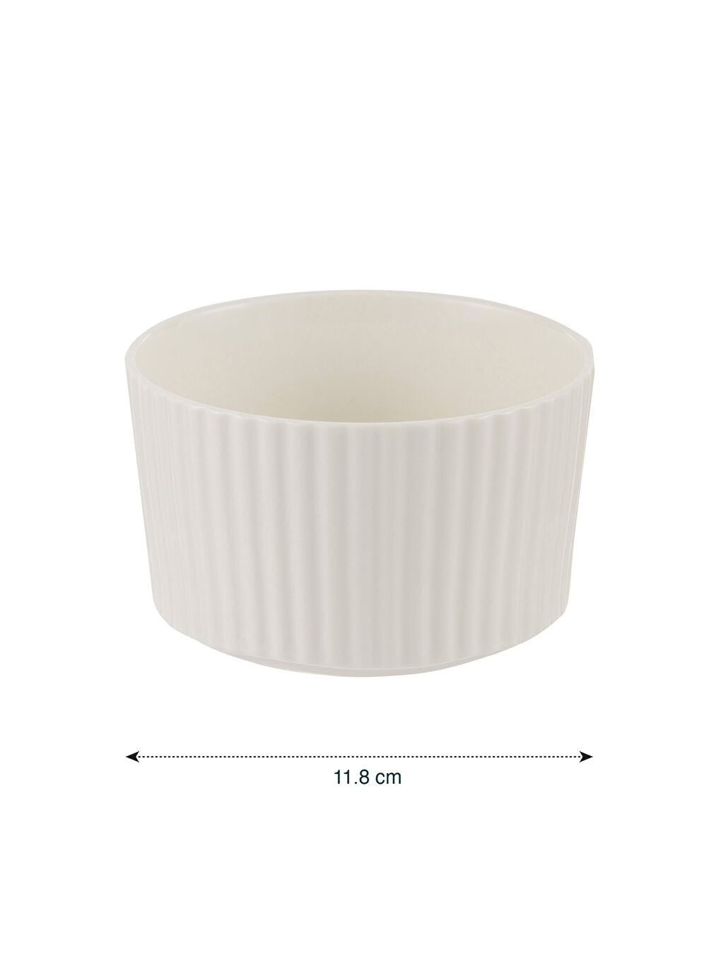 Ekru Düz Porselen Kase 2'li 11.8 cm-4
