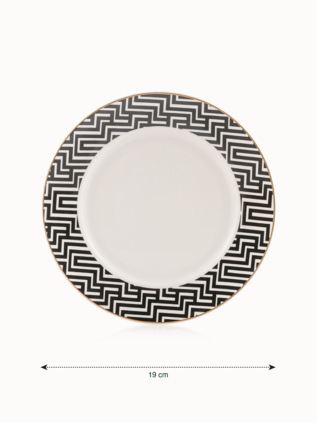 Geometric Patterned Dessert Plate 19 cm-3