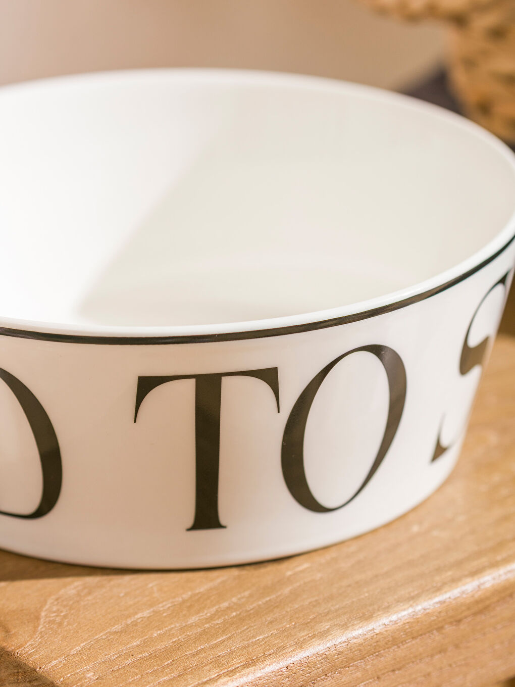 Siyah Baskılı Seramik Kase 17 Cm-2