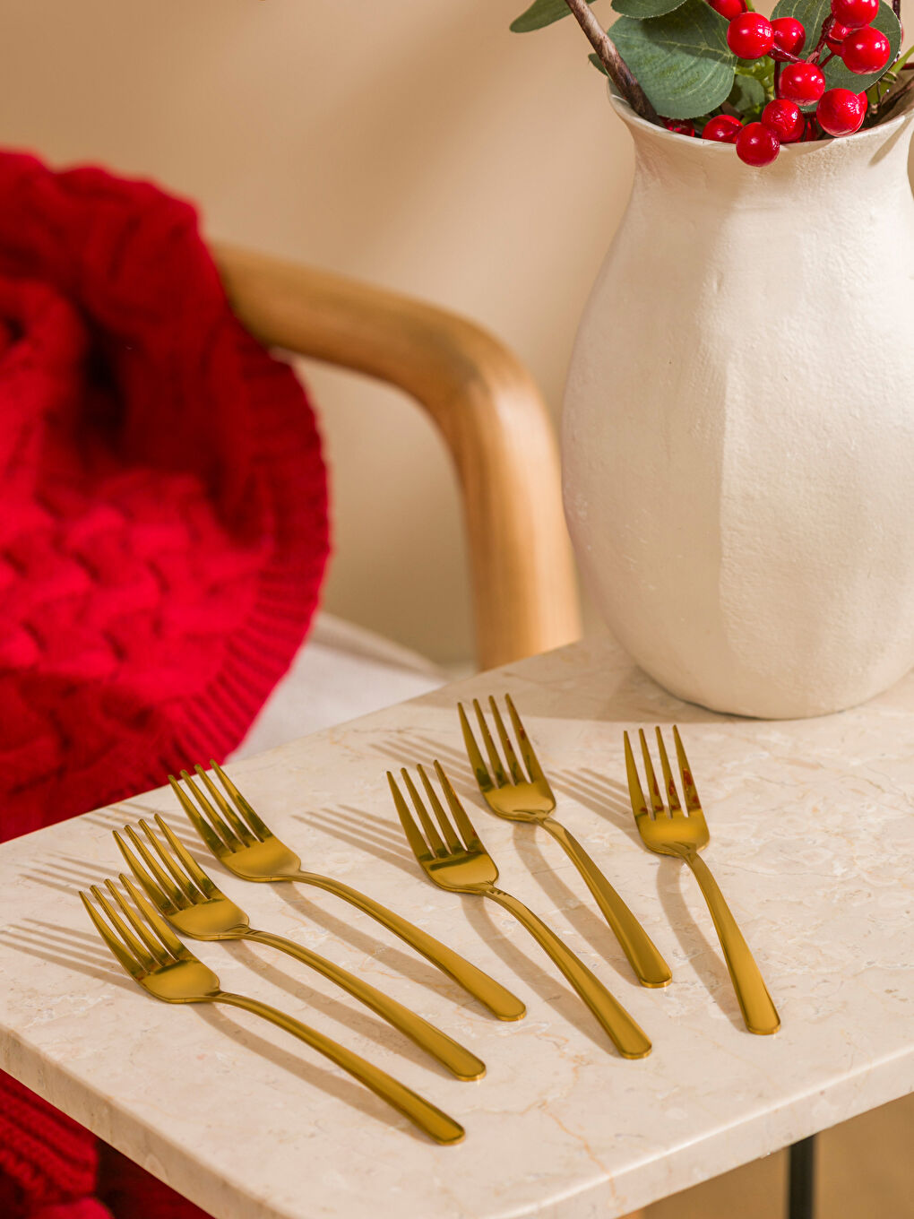 شوكة طاولة أصفر-1