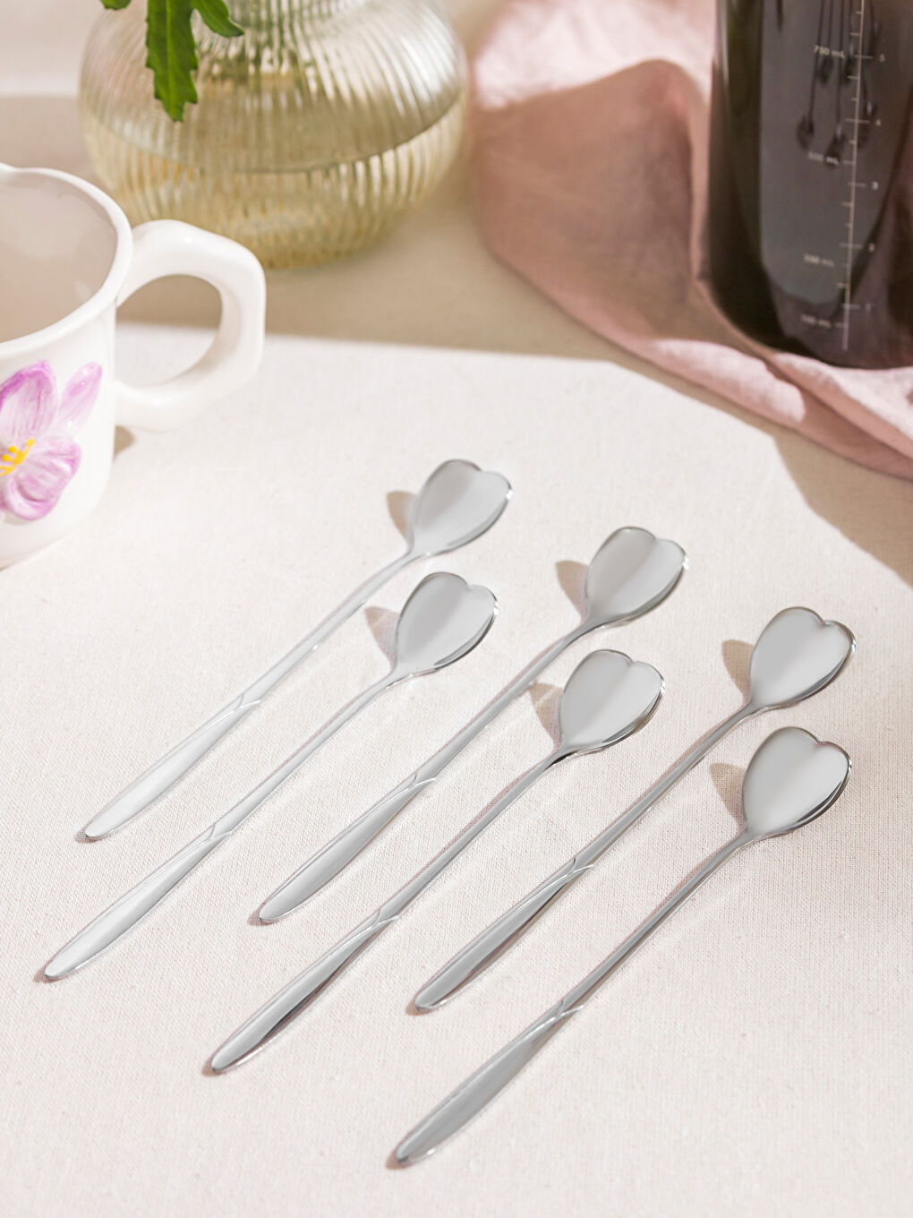 Gri Kalp Figürlü Kaşık 6'lı-1